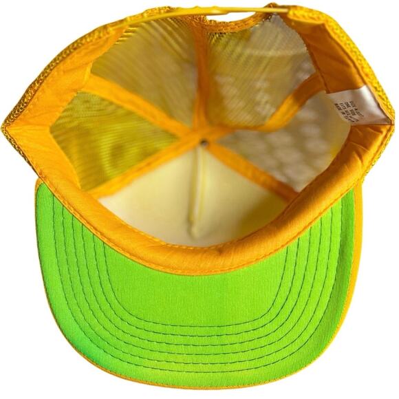 Vintage Snapback Trucker Hat | Florida Tourist | Yellow & White | Boat Scene - Picture 5 of 8